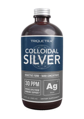 Bioactive colloidal silver in an 8 oz glass bottle
