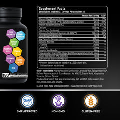 Vitamins D, E and B6 included in formula