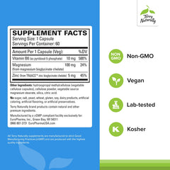 Active P-5-P vitamin B6 and chelated zinc in BioActive Magnesium Complex