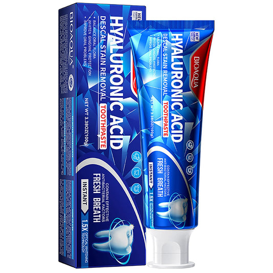 BIOAQUA 1.5X Instant Whitening Toothpaste tube label