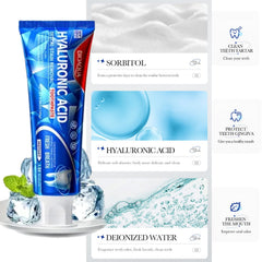 Back view of BIOAQUA toothpaste tube with ingredients and barcode