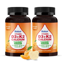 Biobor Vitamin D3 K2 Calcium Gummies bottle with 120-count label