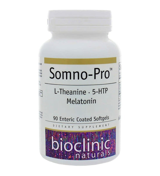 Bioclinic Naturals Somno-Pro bottle with 90 enteric-coated softgels