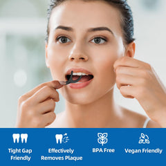 Gentle, soft floss on a durable floss pick