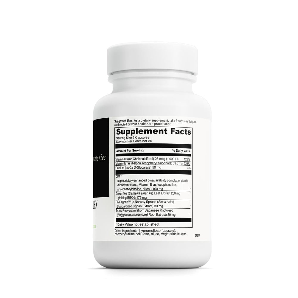 Graphic showing hormone balance support with BioDIM Complex