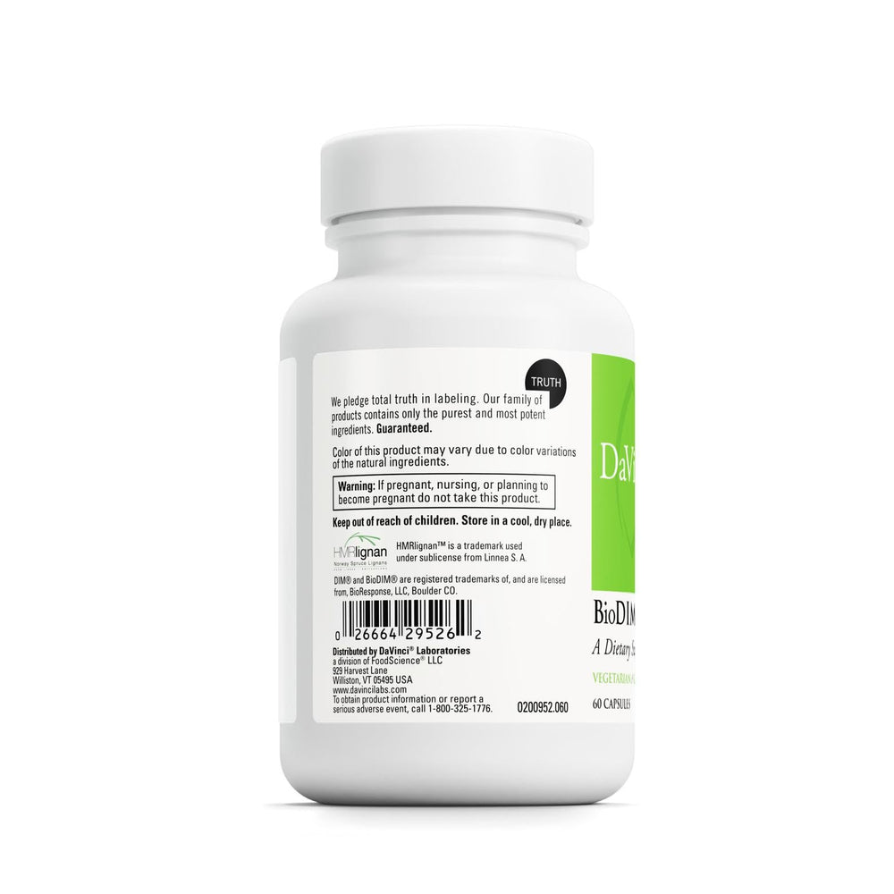 Vitamin D3, DIM, green tea extract and trans-resveratrol ingredients illustrated