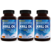 BioEmblem Antarctic Krill Oil 1000mg softgel bottle in 3-pack packaging
