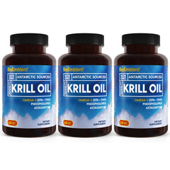 BioEmblem Antarctic Krill Oil 1000mg softgel bottle in 3-pack packaging