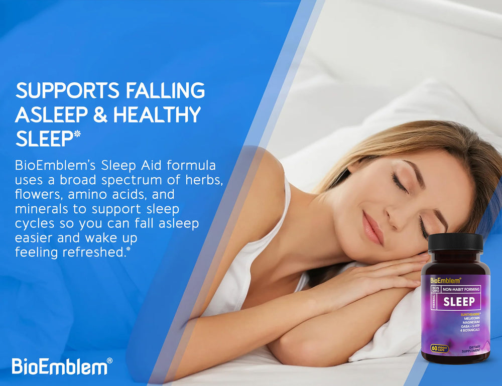 Herbal extracts like chamomile, valerian, and lemon balm for sleep support