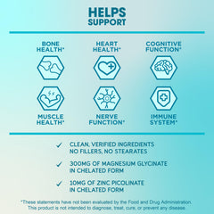 Zinc and magnesium ingredients on a clean background