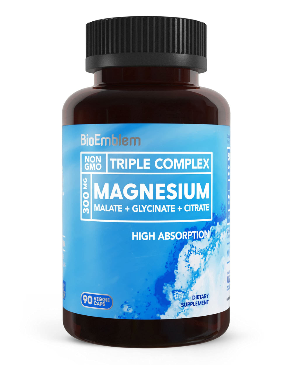 BioEmblem Triple Magnesium Complex bottle with 90 capsules