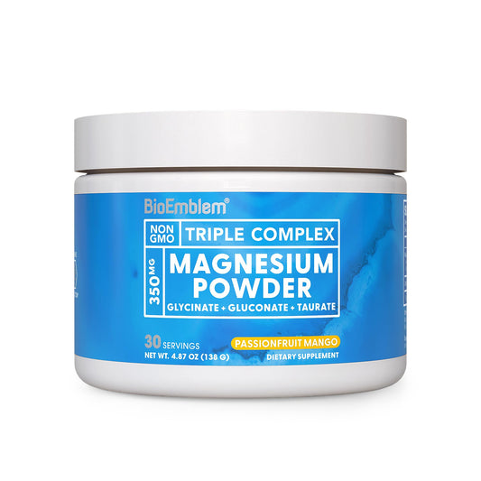 BioEmblem Triple Magnesium Powder Drink bottle label