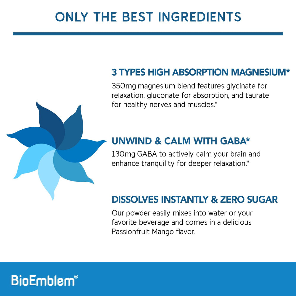 GABA alongside magnesium powder illustration
