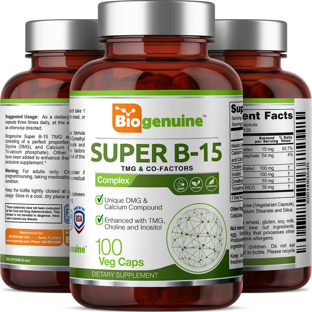 Ingredients panel for Biogenuine Super B-15