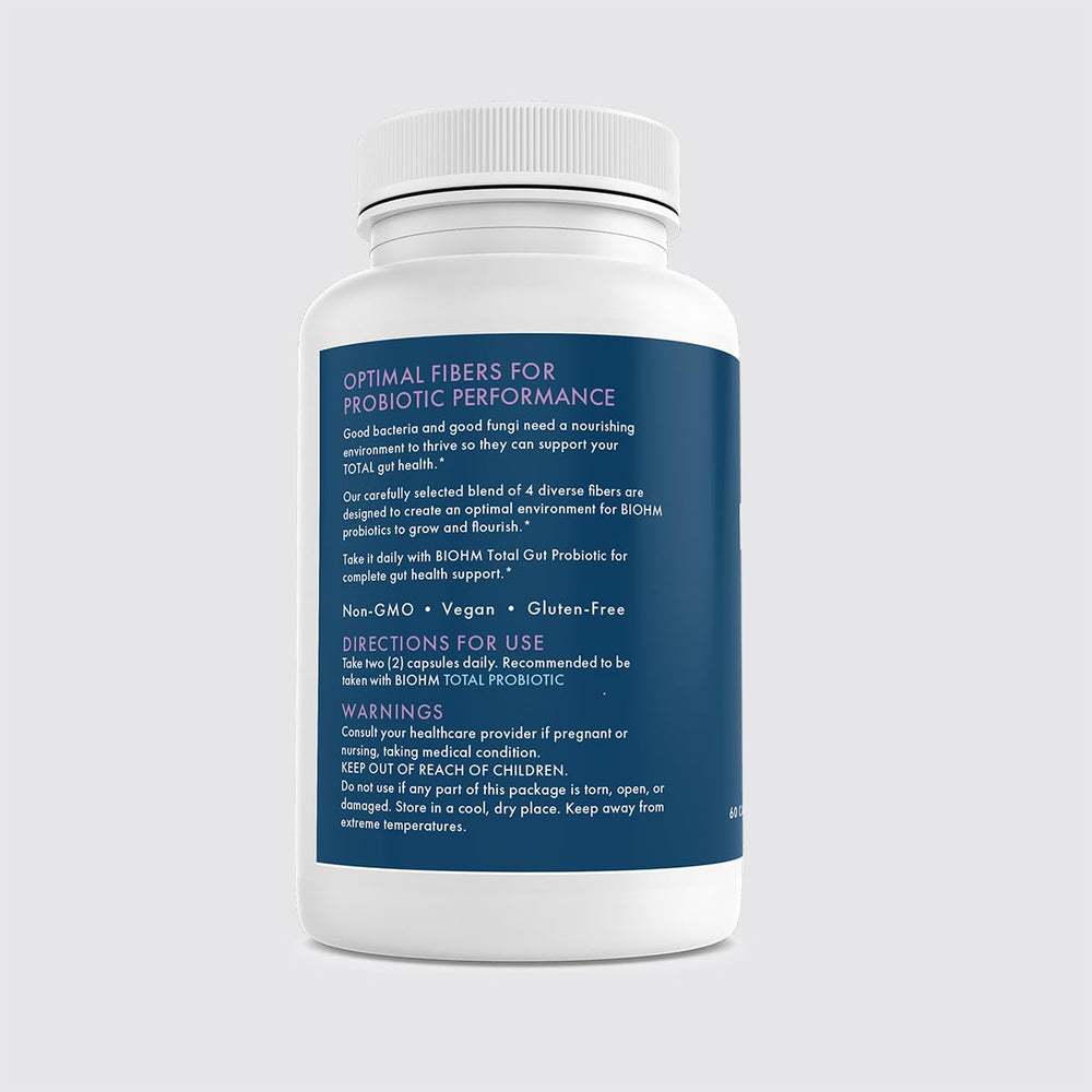 Shelf-stable BIOHM Prebiotic supplement made in the USA