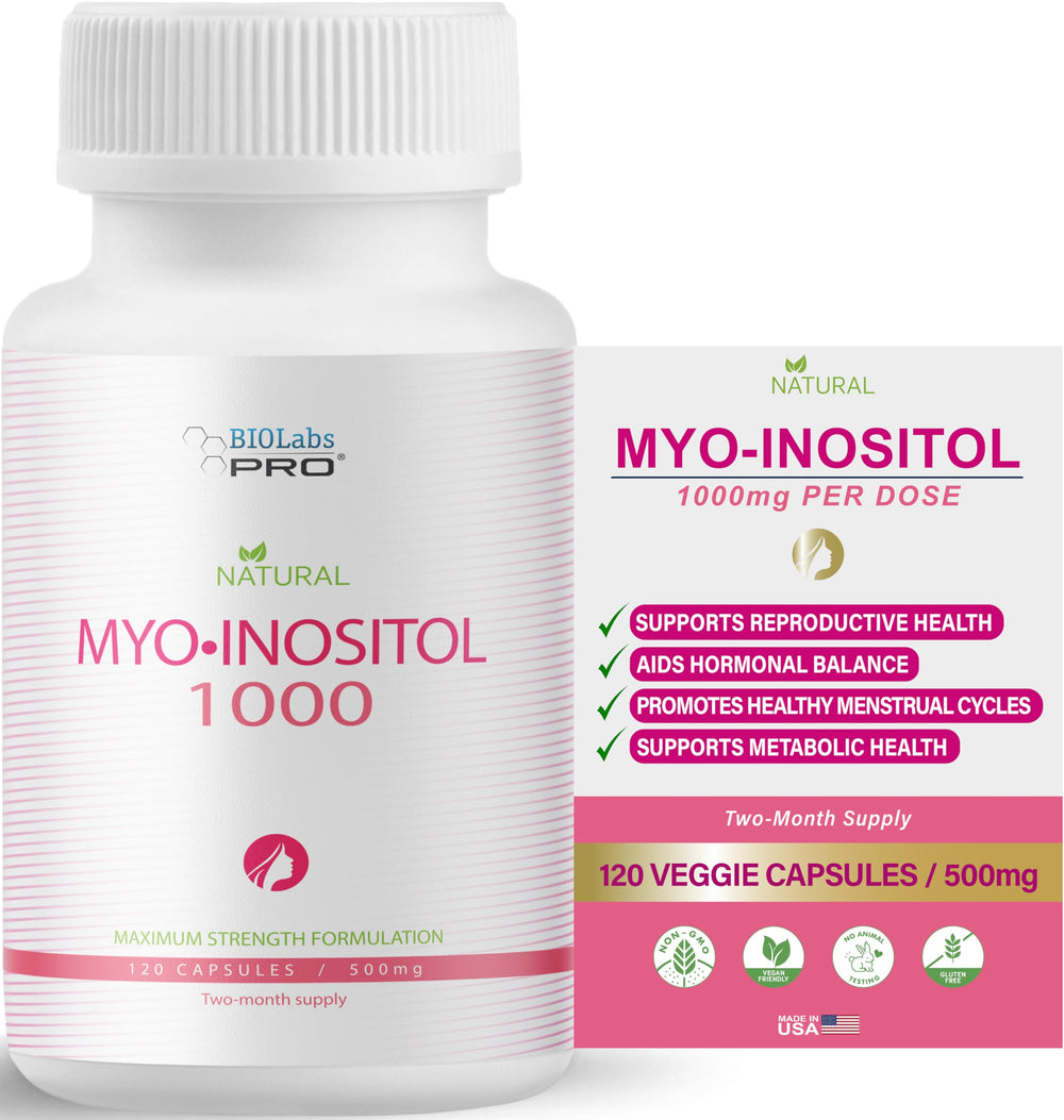 BIOLABS PRO Myo-Inositol 1000mg bottle – front view