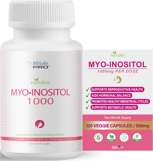 BIOLABS PRO Myo-Inositol 1000mg bottle – front view