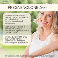 Close-up of Biolabs Pro Pregnenolone Cream label – 2.5% bioidentical