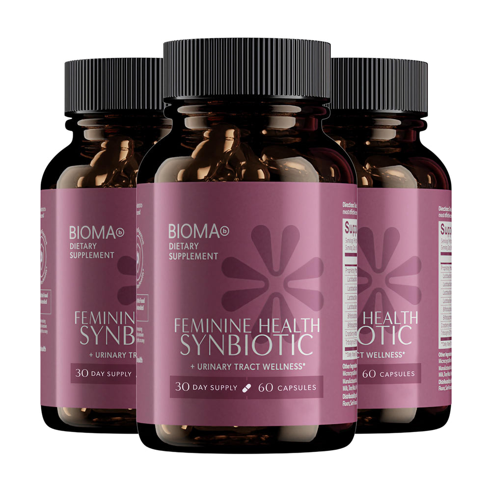 BIOMA Feminine Health Synbiotic bottle with label