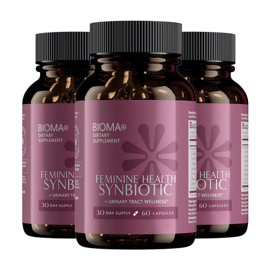 BIOMA Feminine Health Synbiotic bottle with label