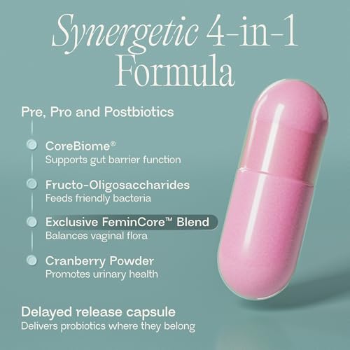 Close-up of BIOMA probiotic strains on packaging for feminine health