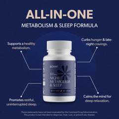 Bioma Night Metabolism & Sleep packaging and capsules