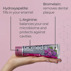 Illustration of enamel strengthening with Biomed formula