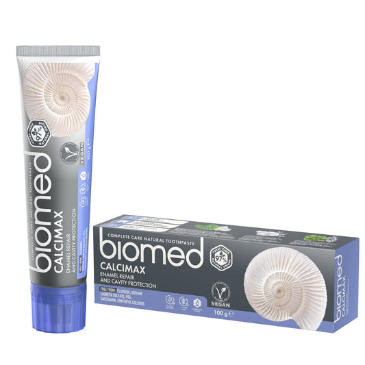 Biomed Calcimax toothpaste packaging