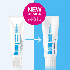 Box and tube packaging of Bioniq Classic toothpaste