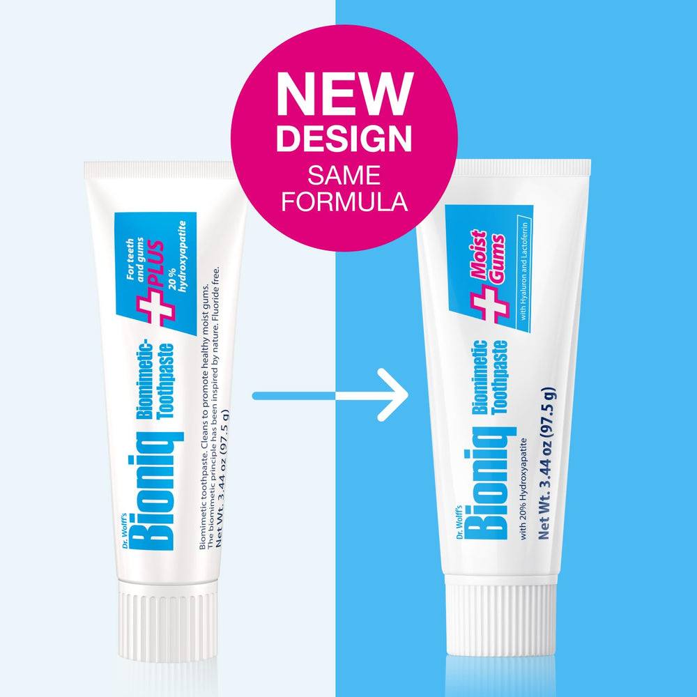 Brand name Bioniq Plus on toothpaste tube
