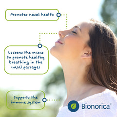 Bionorica Sinupret adult strength bottle label detail emphasizing herbal sinus relief