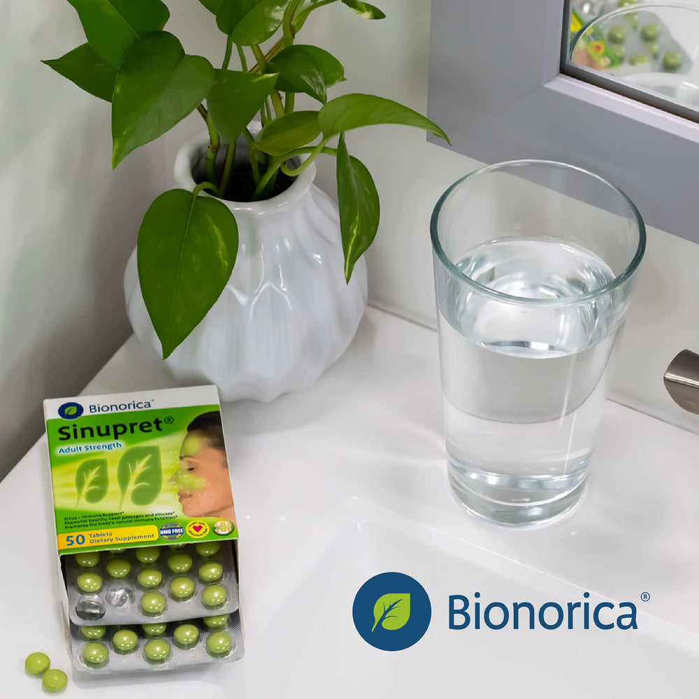Bionorica Sinupret daily-use calendar visual for flexible dosing