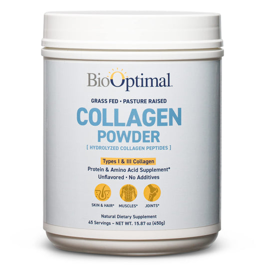BioOptimal Collagen Peptides Powder grass-fed packaging