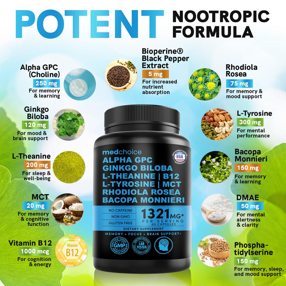 Bioperine inclusion for enhanced absorption in the nootropic formula