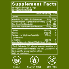 Label close-up emphasizing melatonin-free formulation