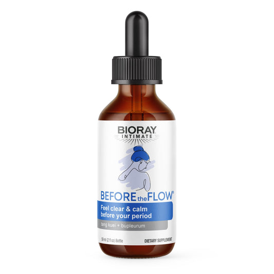 BIORAY Before The Flow 2 oz tincture bottle