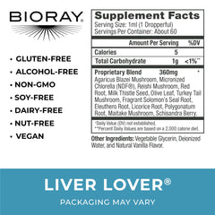 BIORAY Daily Liver Lover pour, convenient liquid supplement for energy balance.