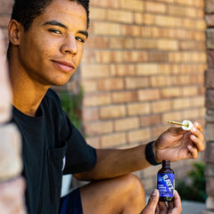 Close-up of Dream Machine featuring flower essences