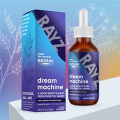 Dream Machine product packaging with caramel flavor design