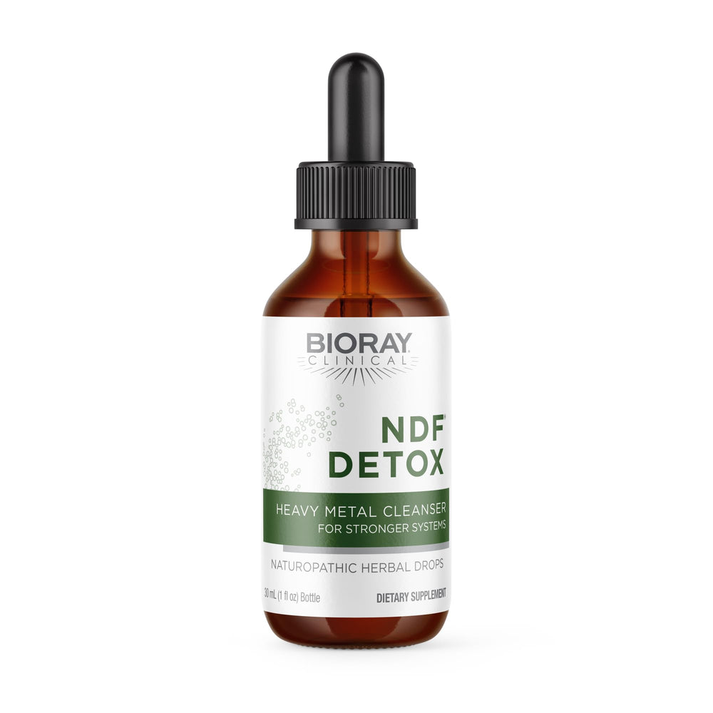 Front label view of BIORAY NDF 1 oz bottle