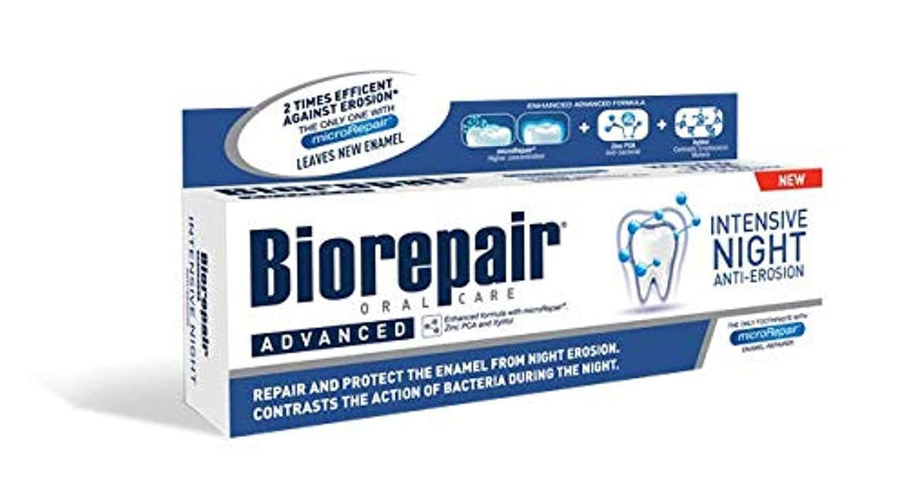 Biorepair Intensive Night Repair toothpaste 75ml packaging front