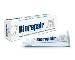 Close-up of Biorepair tubes showing 75ml each and 2-pack Italian import