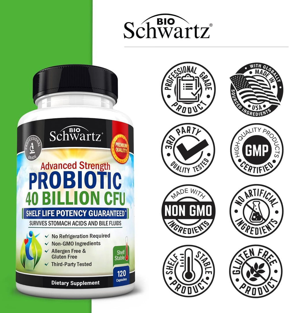 Digestive health probiotic bottle designed for men and women