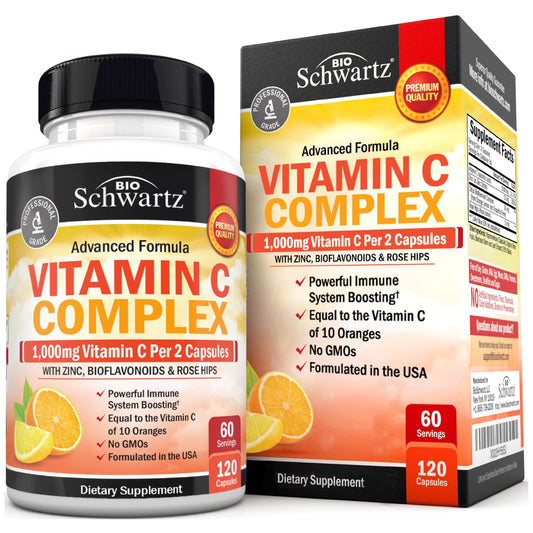 BioSchwartz Vitamin C Complex bottle on white background