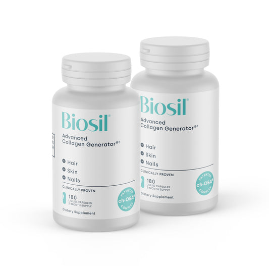 Biosil Collagen Booster bottle with 180 liquid capsules