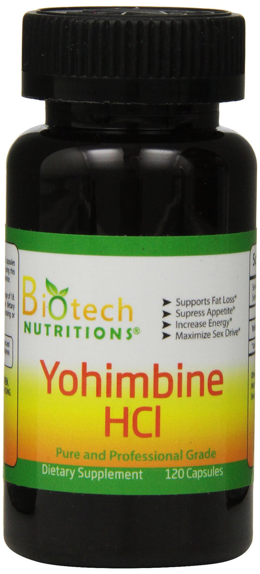 Biotech Nutritions Yohimbine HCl 120-count bottle