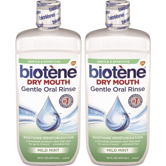 Biotène Moisturizing Oral Rinse Mild Mint 16 fl oz bottle - pack of 2 - hero image
