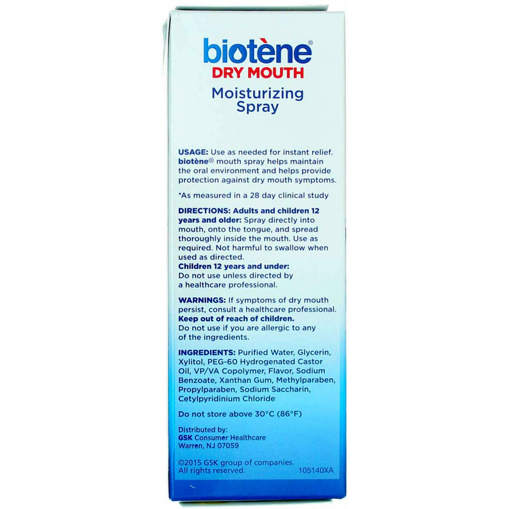 Close-up of Biotene bottle