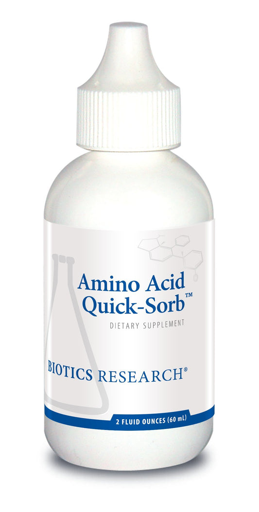 Biotics Research Amino Acid Quick Sorb Liquid Formula bottle – 2 fl oz