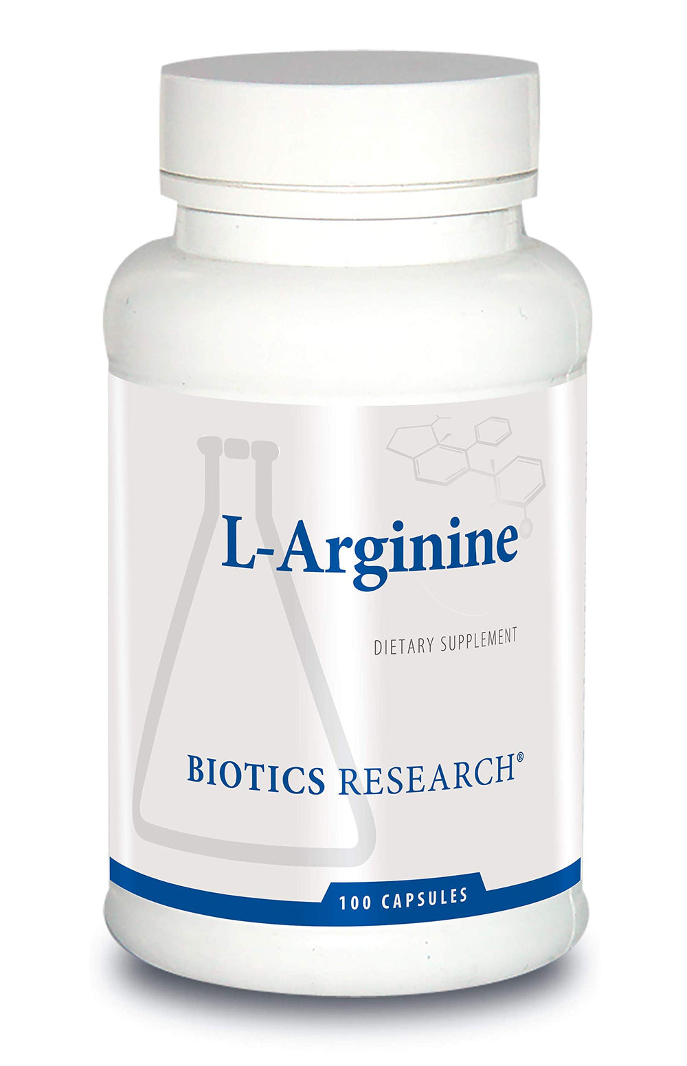 Biotics Research L Arginine bottle and label